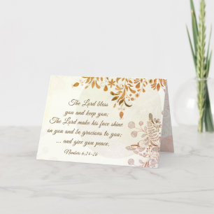 Der Herr segne euch die Nummern 6:24 Bibel Vintag Karte