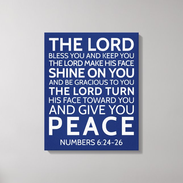 Der Herr segne euch und Behalte euch, Nummern 6:24 Leinwanddruck (Vorderseite)