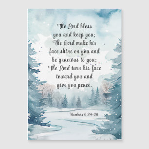 Der Herr segne Sie Ihre Bibel Winter Magnetkarte