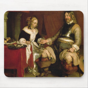 Der Herr-Soldat (Öl auf Leinwand) Mousepad