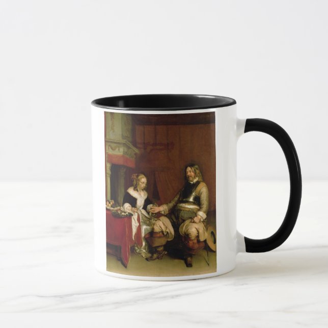 Der Herr-Soldat (Öl auf Leinwand) Tasse (Rechts)