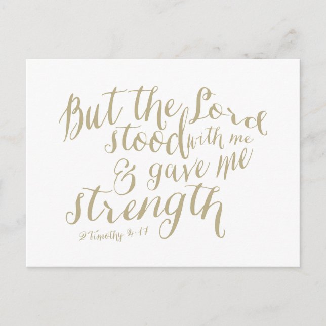 Der Herr stand mit mir Postkarte (2 mal 4:17) (Vorderseite)