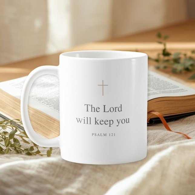 Der Herr wird dich behüten – Psalm 121 Tasse (Von Creator hochgeladen)