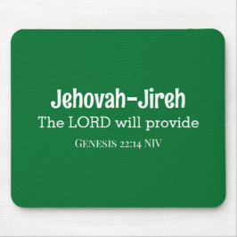 Der Herr wird die Bibel Verse Dunkelgrün zur Verfü Mousepad