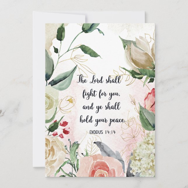 Der Herr wird für dich kämpfen, Exodus 14:14, Bibe (Vorderseite)