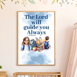 Der Herr wird Ihnen Christliches Kinderzimmer Maue Poster