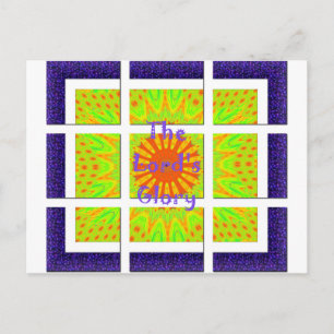 Der Herrgott: Schöne, phantastische, bunte Kunst Postkarte