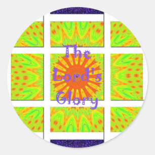 Der Herrgott: Schöne, phantastische, bunte Kunst Runder Aufkleber