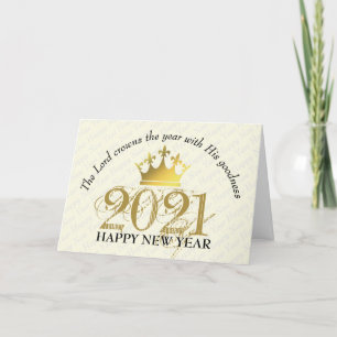 DER HERRSCHER KREUZT DAS JAHR Frohes Neues Jahr Feiertagskarte