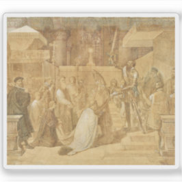 Der Herzog Albas, der den Papst segnet Aufkleber