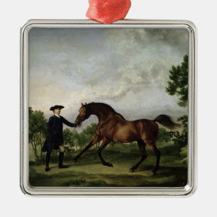 Der Herzog von Ancasters Bucht Stallion "freier Silbernes Ornament
