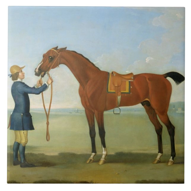 Der Herzog von Devonshires Fliegen Childers, 1742 Fliese (Vorderseite)