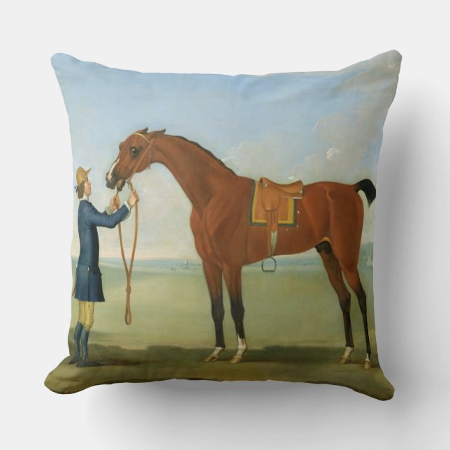 Der Herzog von Devonshires Fliegen Childers, 1742 Kissen (Vorderseite)