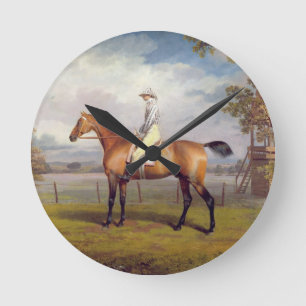 Der Herzog von Hamiltons Verkleidung mit Jockey Runde Wanduhr