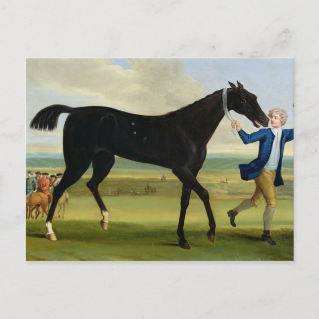 Der Herzog von Rutlands "Bonny Black", c.1720 (Öl Postkarte (Vorderseite)