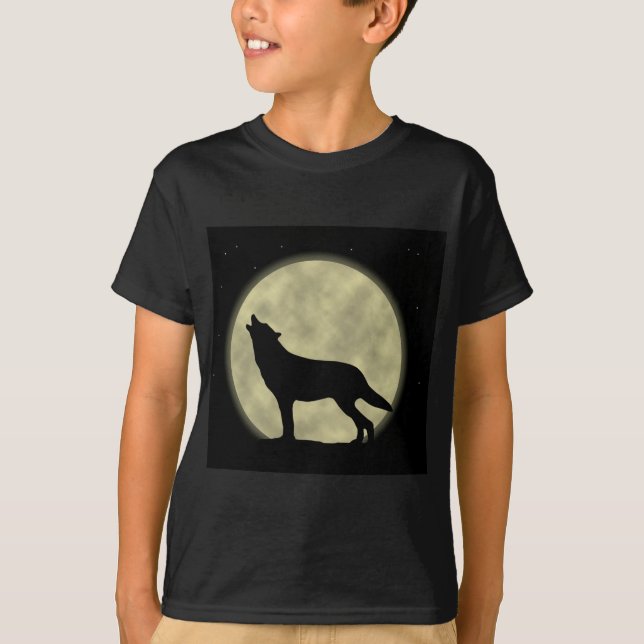 Der Heulenwolf in der Nacht T-Shirt (Vorderseite)