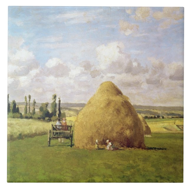 Der Heuschober, Pontoise, 1873 Fliese (Vorderseite)