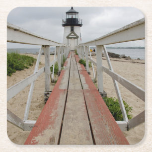 Der heutige Leuchtturm, der letzte von vielen Rechteckiger Pappuntersetzer