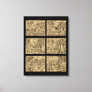 Der Hexaptych der Hexen nach Guazzo 18x24 Leinwanddruck