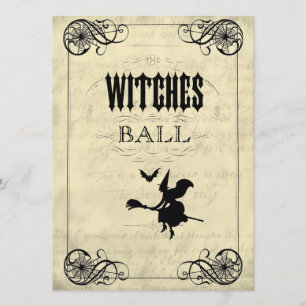 Der Hexe-Ball Halloween Einladung
