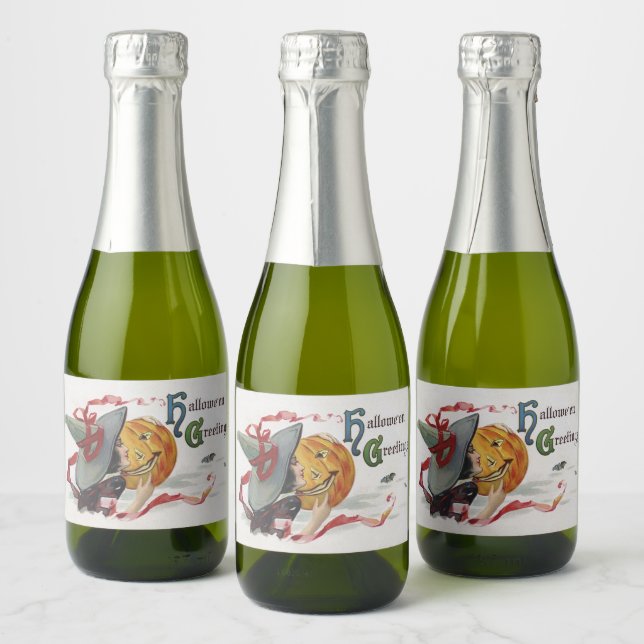 Der Hexenkuss: eine Kürbislaterne zu Halloween (Flaschen)