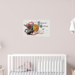 Der Hexenkuss: eine Kürbislaterne zu Halloween Poster