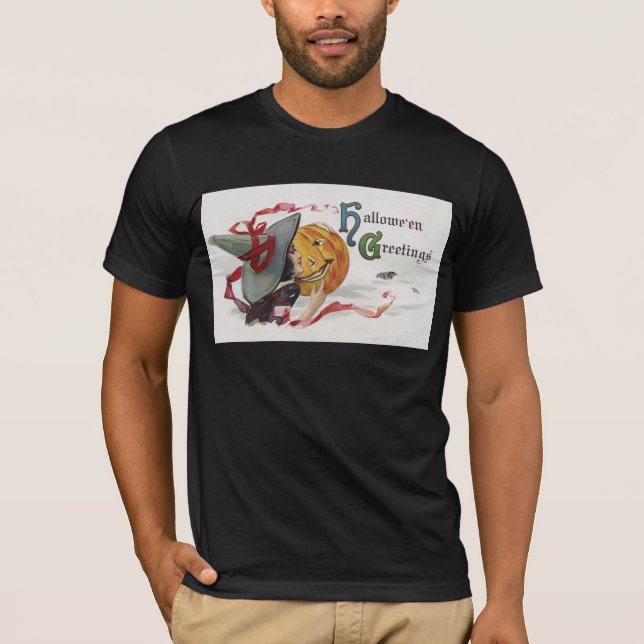 Der Hexenkuss: eine Kürbislaterne zu Halloween T-Shirt (Vorderseite)