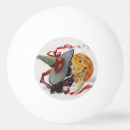 Der Hexenkuss: eine Kürbislaterne zu Halloween Tischtennisball