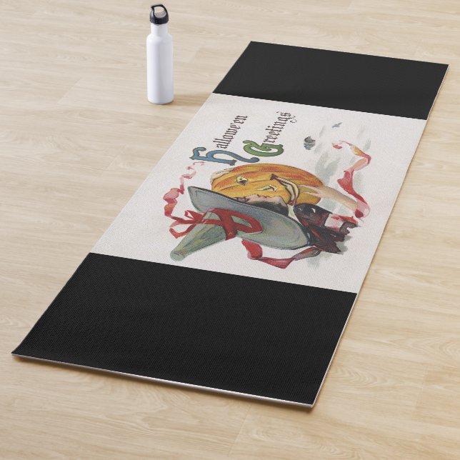 Der Hexenkuss: eine Kürbislaterne zu Halloween Yogamatte (Beispiel)