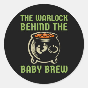 Der Hexenmeister hinter dem nebensächlichen Hallow Runder Aufkleber