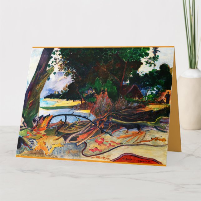 Der Hibiskus Tree (The burao) von Paul Gauguin Karte (Vorderseite)
