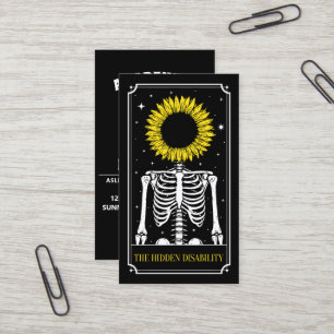 Der Hidden Disability Tarot Card Awareness Visitenkarte