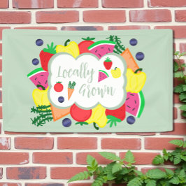 Der hiesige Bauernmarkt zum Geburtstag Banner