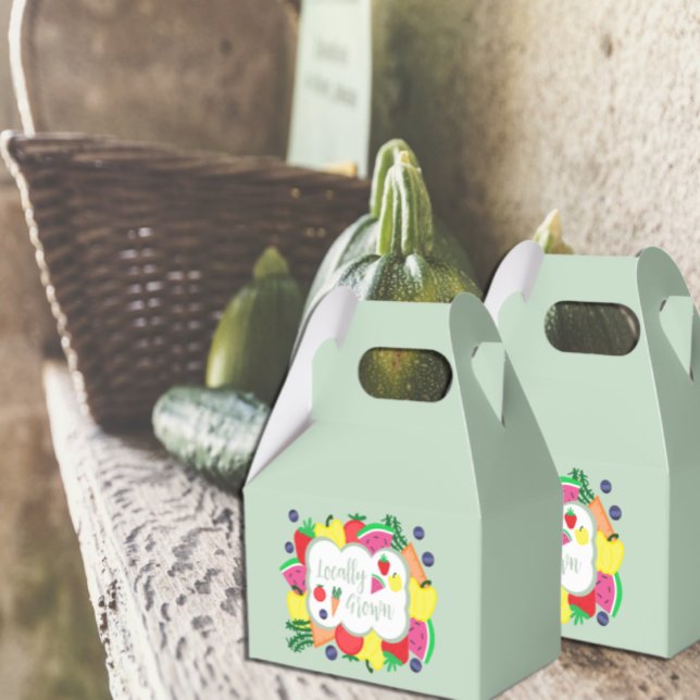 Der hiesige Bauernmarkt zum Geburtstag Geschenkschachtel (Von Creator hochgeladen)