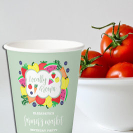 Der hiesige Bauernmarkt zum Geburtstag Pappbecher