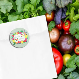 Der hiesige Bauernmarkt zum Geburtstag Runder Aufkleber