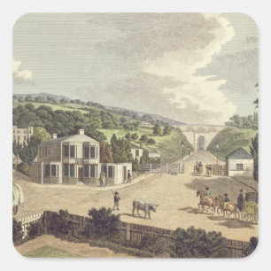 Der Highgate Archway Quadratischer Aufkleber