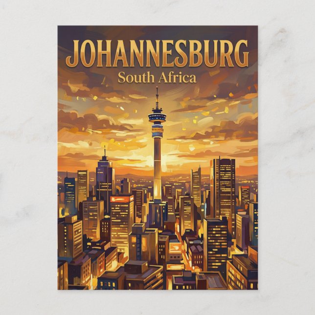 Der Hillbrow-Turm Südafrika Postkarte (Vorderseite)