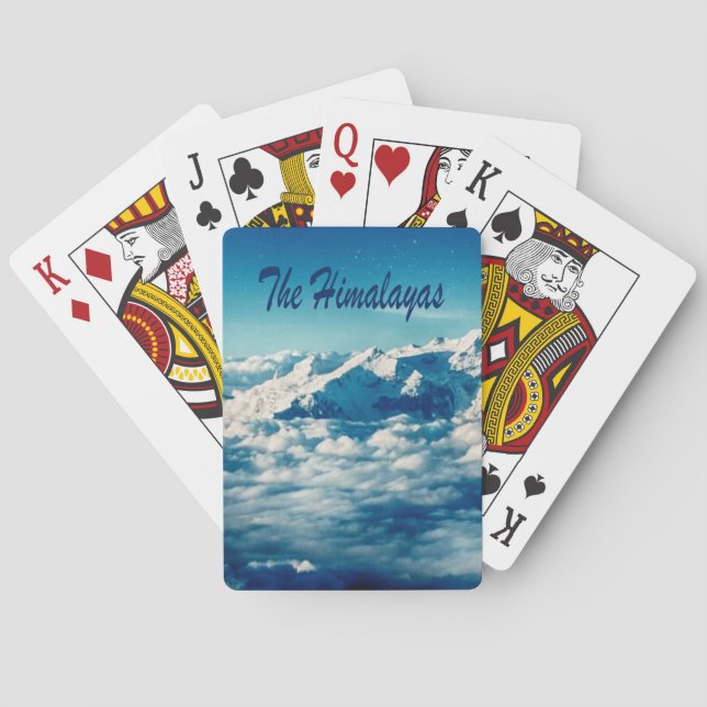 Der Himalaya mit Text Spielkarten (Rückseite)