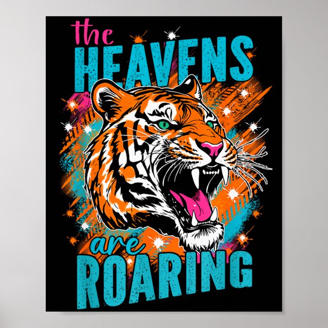 Der Himmel Braust Psalm 19_1 Christlicher Glaube Poster (Vorne)