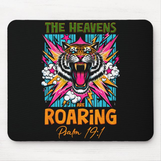 Der Himmel brüllt Psalm 19 1 Christlicher Glaube T Mousepad (Vorne)