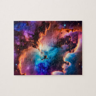 Der Himmel des kosmisch blauen lila und rosa magis Puzzle