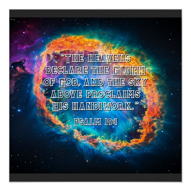 Der Himmel erklärt Ps. 19:1 Poster (Vorderseite)