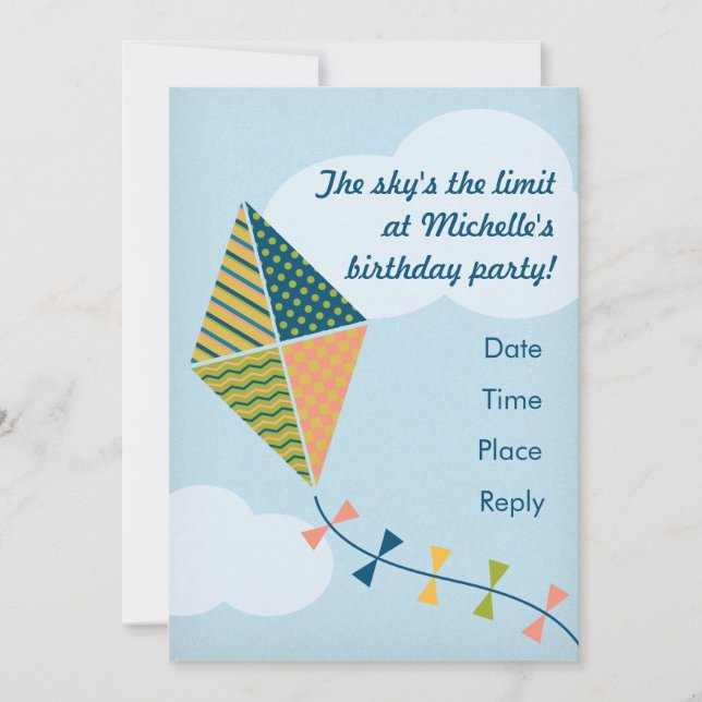Der Himmel ist das Limit! Party Einladung (Vorderseite)