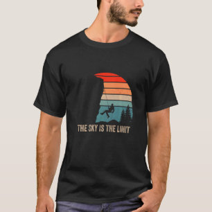 Der Himmel ist das Limit-Retro-Felsen-Climbing Vin T-Shirt