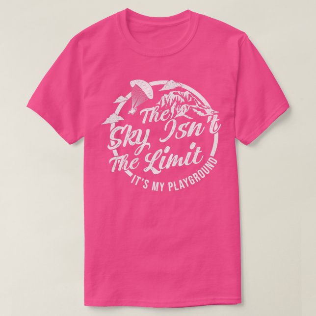 Der Himmel ist der Limit Paraglider Skydi T-Shirt (Design vorne)