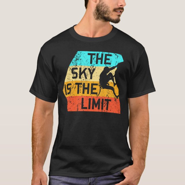 Der Himmel ist der Limit-Rock-Klettersteig T-Shirt (Vorderseite)