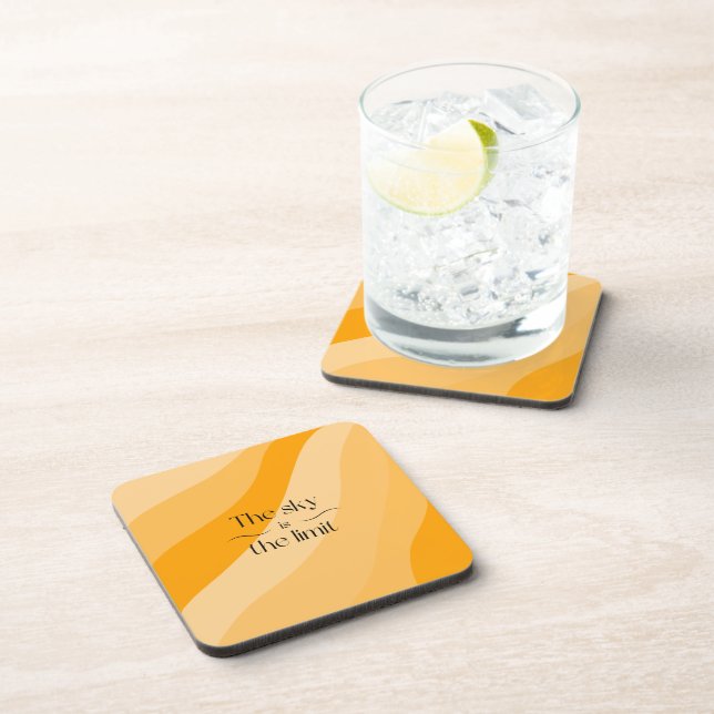 Der Himmel ist der orangefarbene abstrakte Limit Getränkeuntersetzer (Rechte Seite)