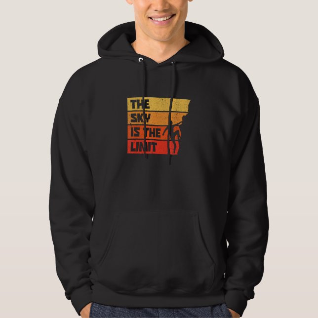 Der Himmel Ist Die Grenze Felsenklettern Boulder C Hoodie (Vorderseite)