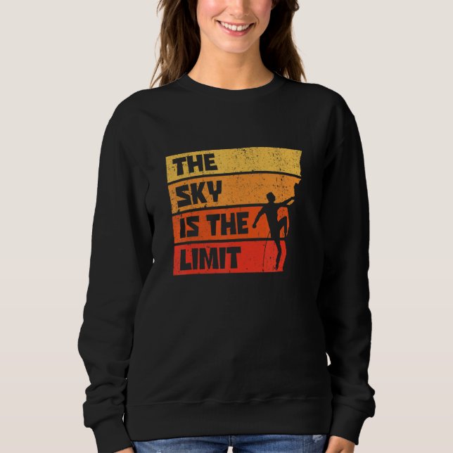 Der Himmel Ist Die Grenze Felsenklettern Boulderin Sweatshirt (Vorderseite)